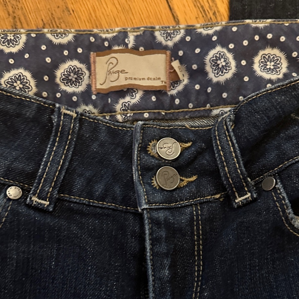 Paige Women's Dark Blue Jeans Boot Cut size 28 - Picture 6 of 8